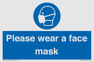 Please wear a face mask